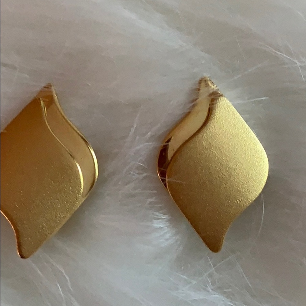 Vintage Monet Gold Earrings